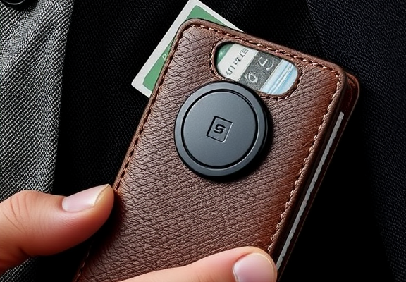 Airtag Wallet for Men, Mens Smart Wallet for Air Tag RFID Blocking