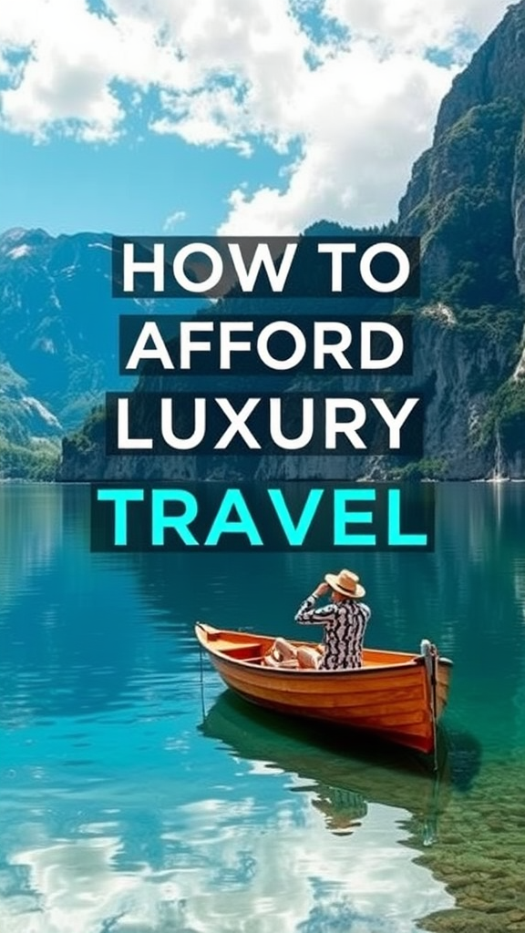 How to afford luxury travel without stress