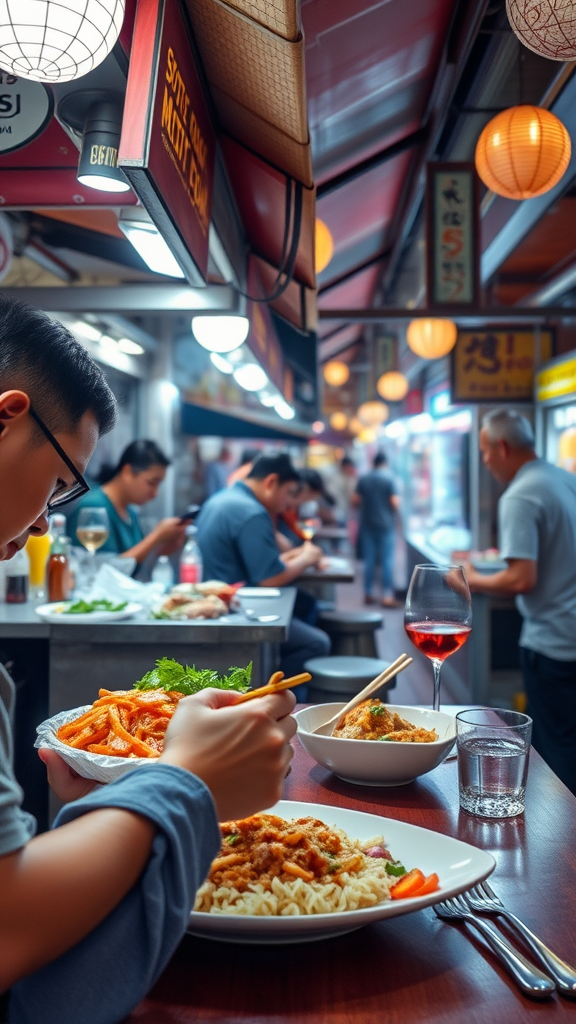 Street food vs. fine dining in Singapore
