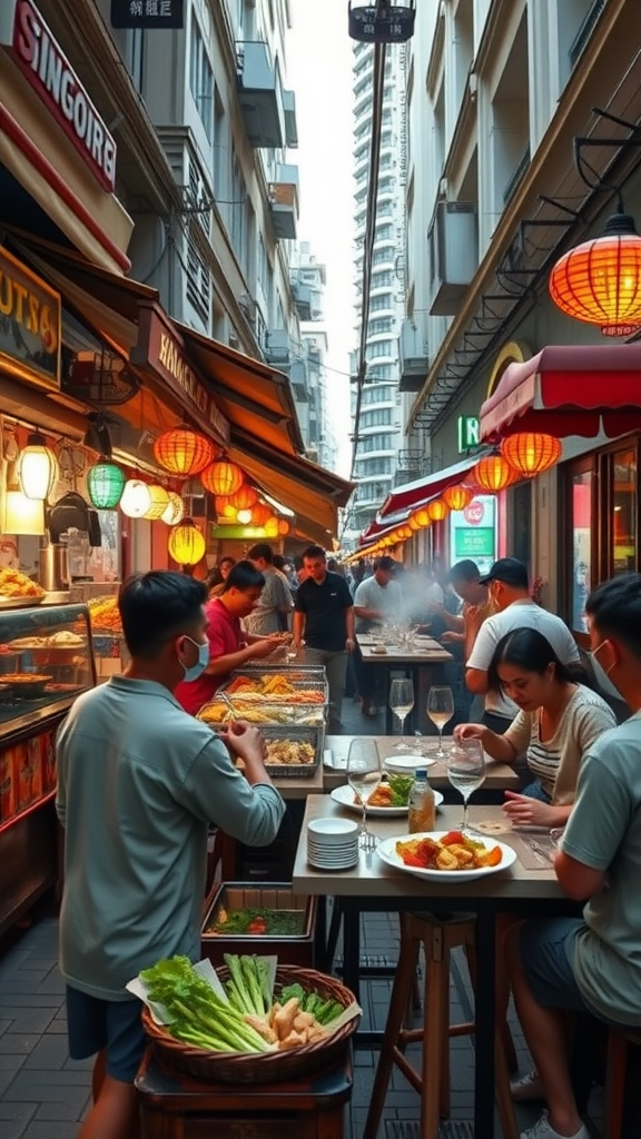 Street food vs. fine dining in Singapore