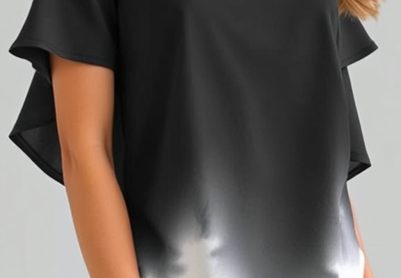 WIHOLL Tops for Women Summer Casual Ruffle Trim Sleeve Square Neck T Shirts