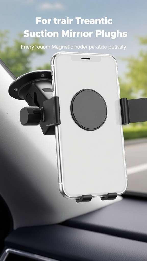 2025 Upgraded Vacuum Suction Magnetic Phone Holder – Retractable Car & Mirror Mount