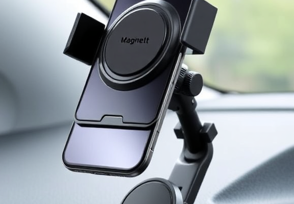 360° Adjustable Vacuum Magnetic Phone Holder for Your Car – 89 LBS Suction Magnetic Mount