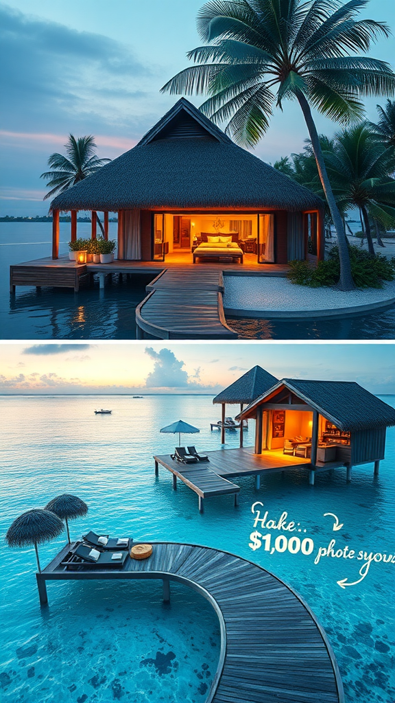 $4000 hotel vs $1000 hotel in the Maldives