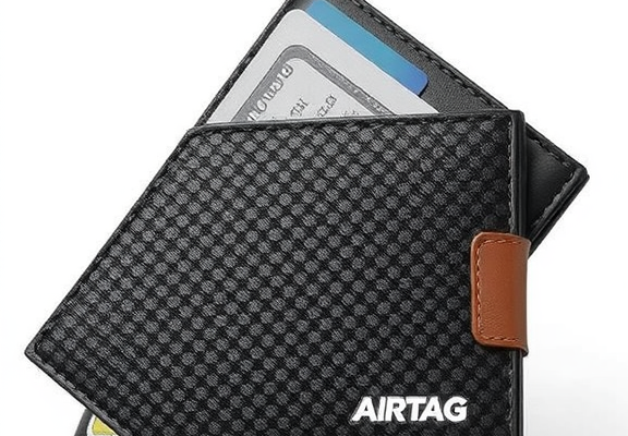 AirTag Wallet for Men – RFID Blocking Bifold Aluminum Credit Card Case Holder