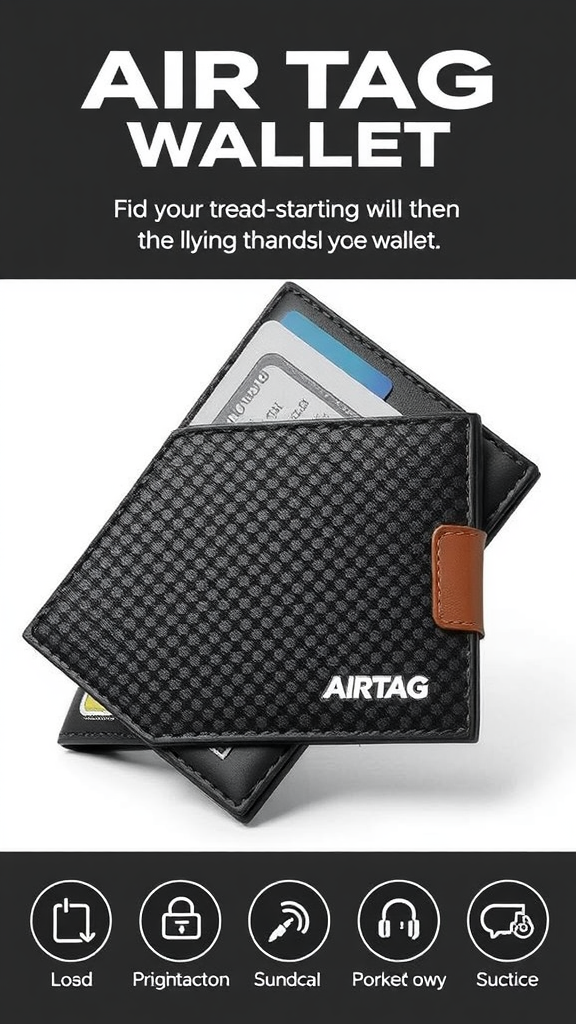 AirTag Wallet for Men – RFID Blocking Bifold Aluminum Credit Card Case Holder