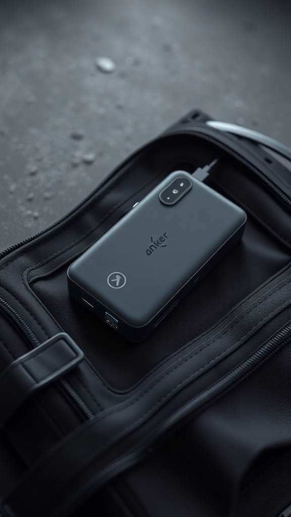 Anker PowerCore 10000 Portable Charger – Gym bag tech essentials shot