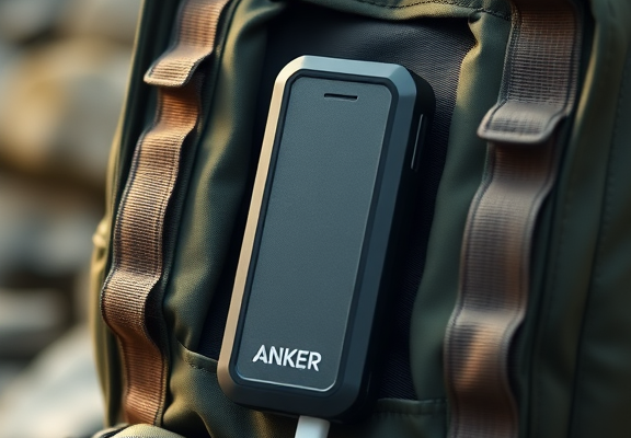 Anker PowerCore 10000 Portable Charger – In backpack travel gear scene