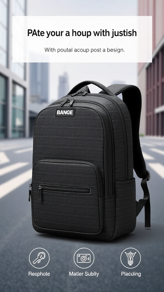 BANGE 15.6″ Laptop Backpack – Waterproof, Durable Business & Travel Commuter Bag