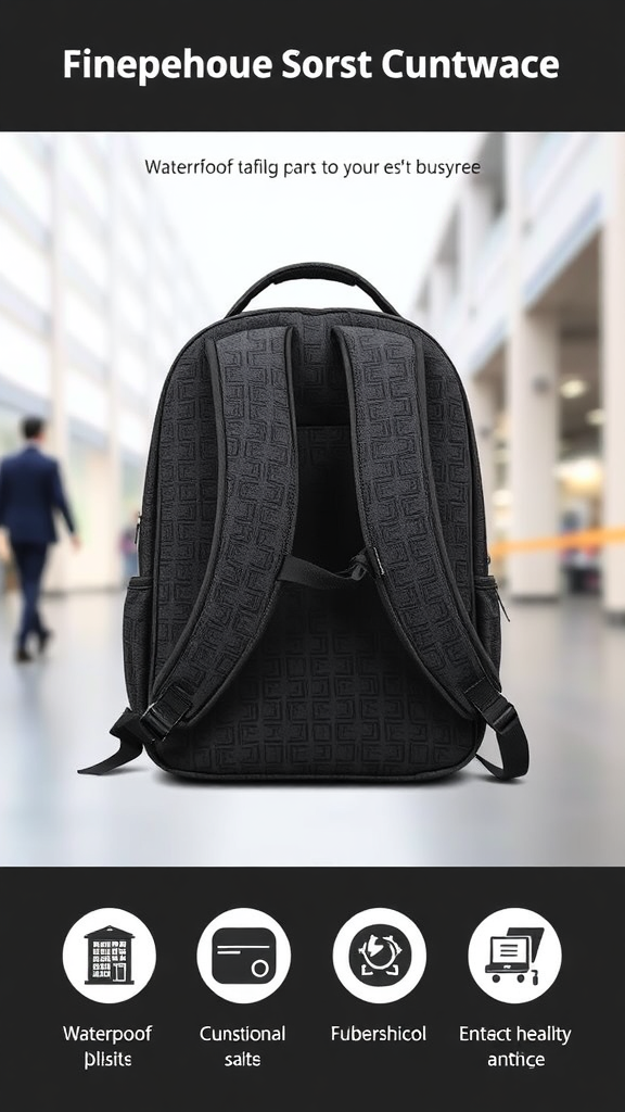 BANGE Business Commuter Travel Backpack – Waterproof Design Fits 15.6″ Laptop