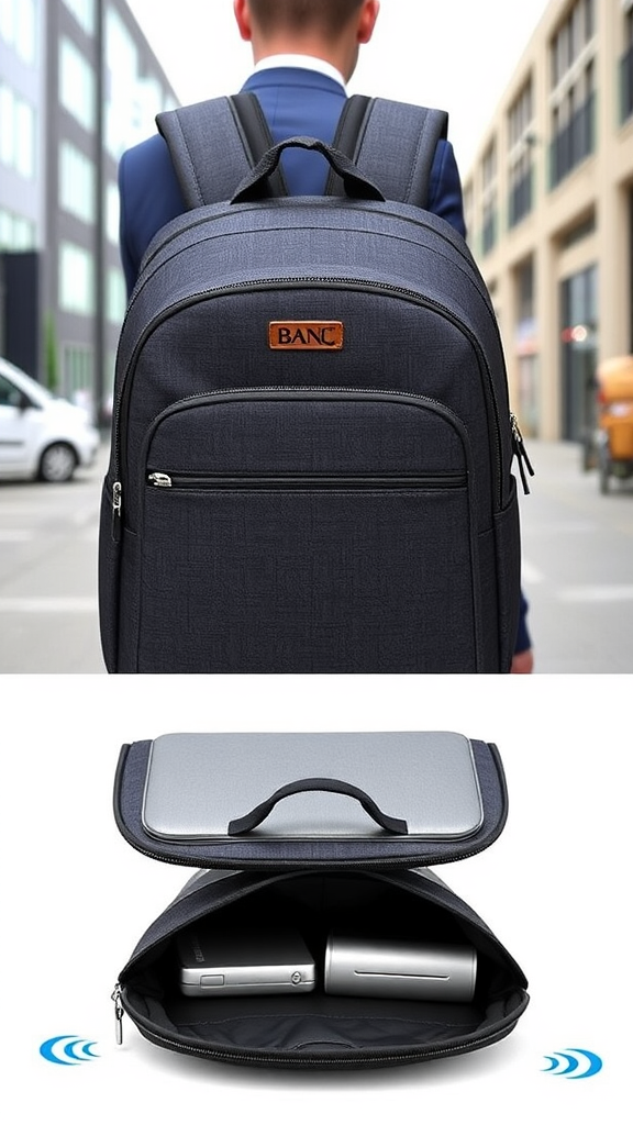BANGE Durable 15.6″ Laptop Backpack – Waterproof Business & Travel Commuter Bag