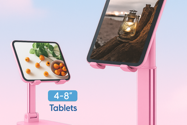 Cell Phone Stand, Angle Height Adjustable Cell Phone Holder with Silicon Pad for Desk Fully