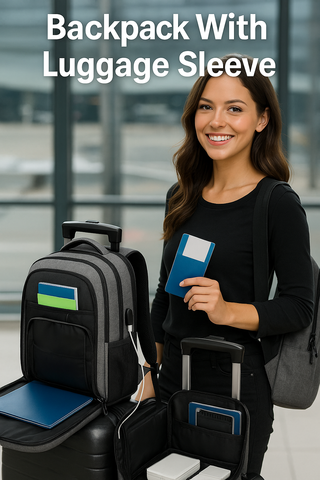 backpack with luggage sleeve