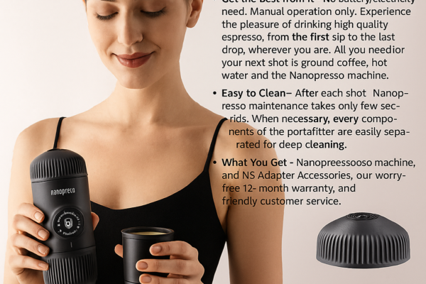 Wacaco Nanopresso: Hand-Pump Espresso Maker For On-the-Go Crema Shots