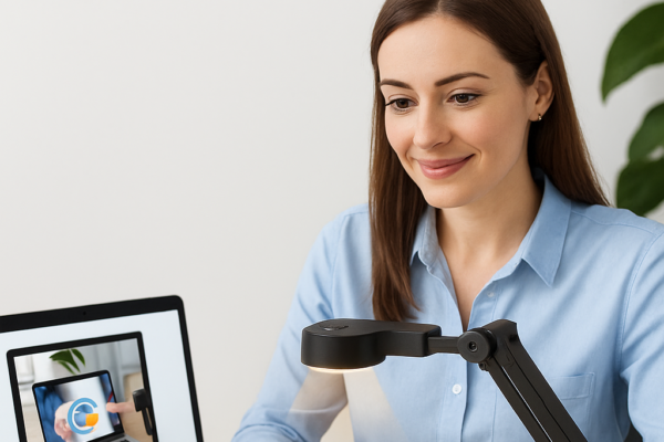 IPEVO V4K USB Document Camera – 8 MP Sony Sensor & Multi-Joint Stand for Webinars