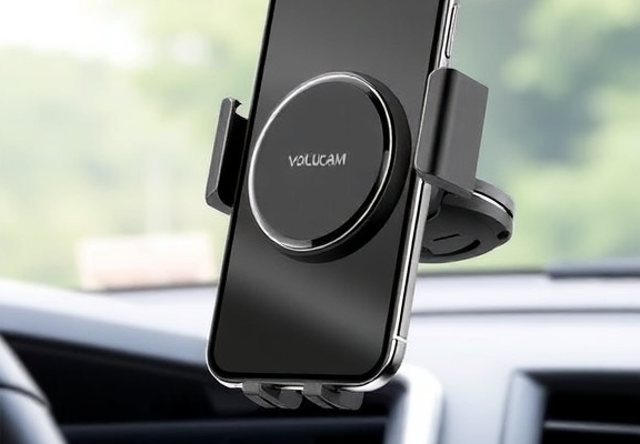 Electric Vacuum Magnetic Car Phone Mount – 360° Rotating Magnetic Holder for Car & Gym
