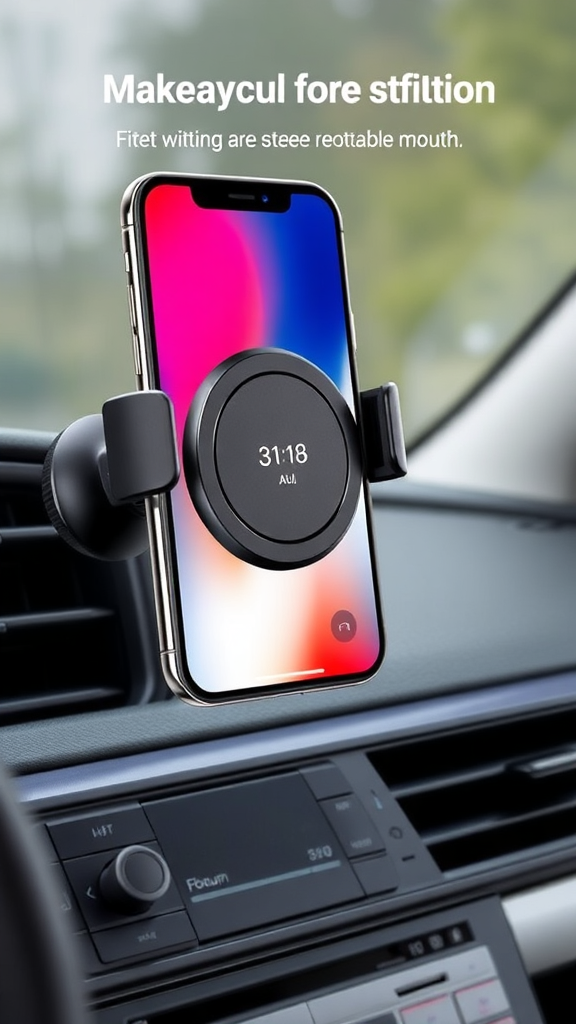 Fostex Vacuum Magnetic Phone Holder Magnet – 360° Rotatable Electric Mount for Car