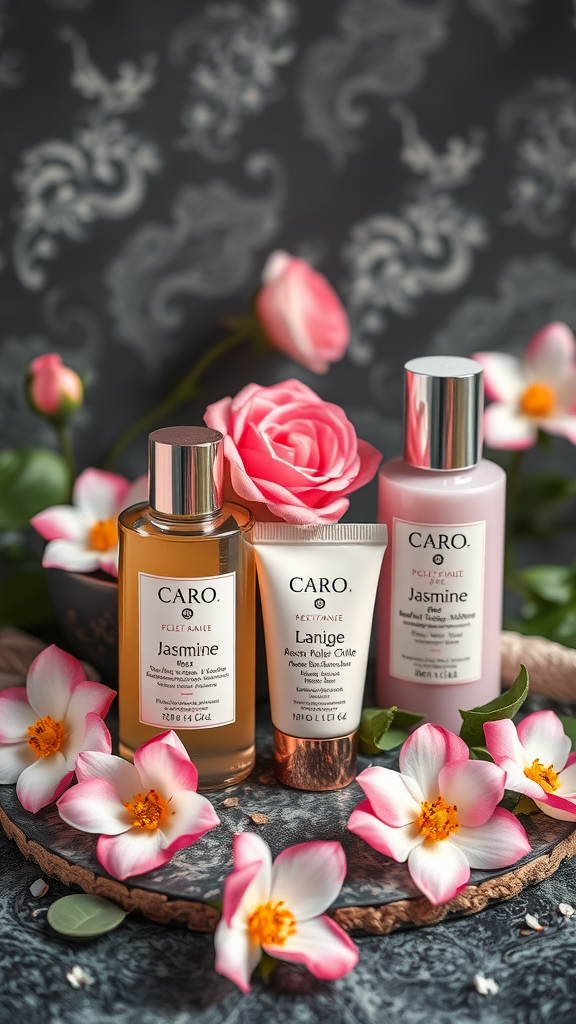 Jasmine Caro Beauty Gift Set: Rose & Jasmine Skincare Products for Daily Self-Care