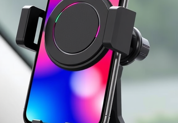 Jikasho Vacuum Magnetic Phone Holder – Foldable Suction Cup Mount for Car & Gym (Black)
