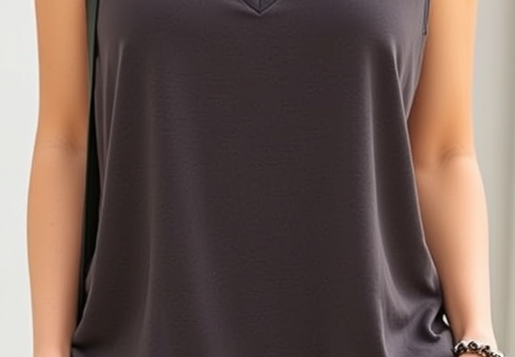 KKJ 2-Pack Tank Tops – Loose V-Neck Sleeveless Blouses for Summer Beach Vacation & Spring Style
