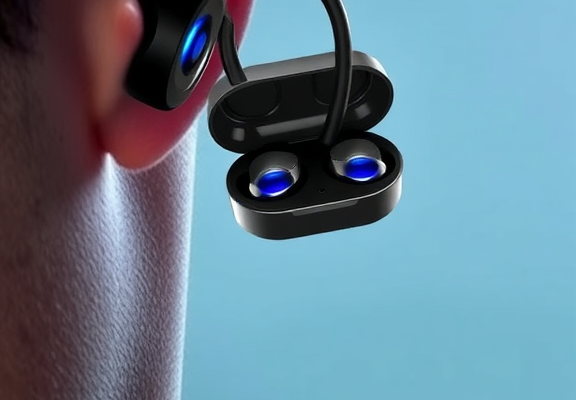 Over-Ear Hook Bluetooth Earbuds – 75 H Battery, LED Case, Deep Bass & IP7 Waterproof
