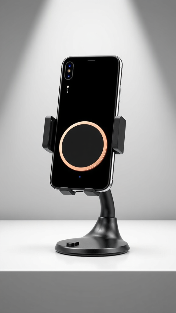Vacuum Magnetic Phone Holder Stand & Suction Cup Mount – Foldable Double-Sided Adsorption
