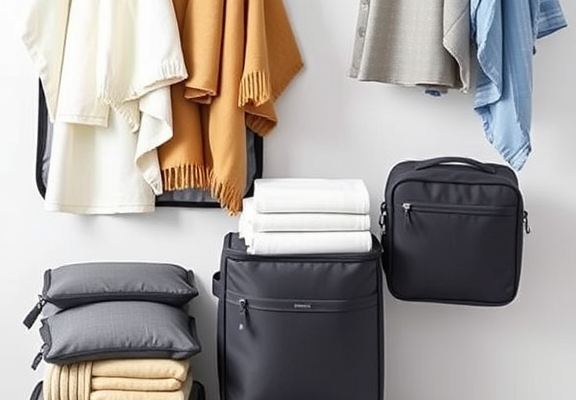Veken 8 Set Packing Cubes for Travel Essentials – Versatile Laundry Bag & Hanging Organizer