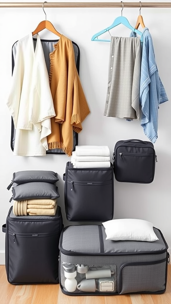 Veken 8 Set Packing Cubes for Travel Essentials – Versatile Laundry Bag & Hanging Organizer