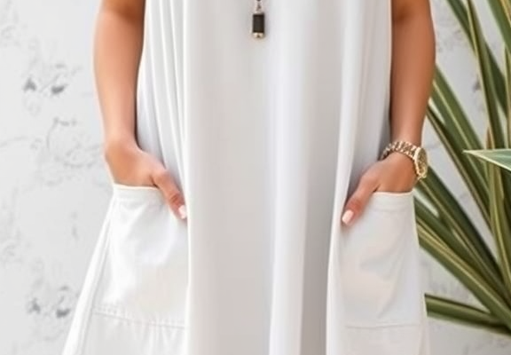 WEESO Womens Summer Dresses Loose U Neck Sleeveless Sundresses Dress with Pockets: Sundresses are a summer staple.