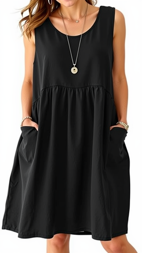 WEESO Womens Summer Dresses Loose U Neck Sleeveless Sundresses Dress with Pockets: Sundresses are a summer staple.