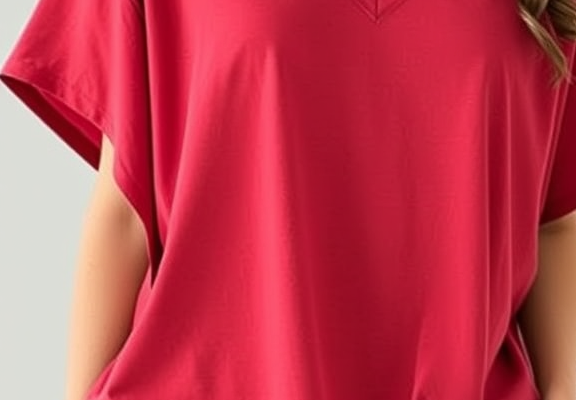 WIHOLL Womens Short Sleeve V Neck Dolman Tops with Side Shirring Loose Fit Shirts