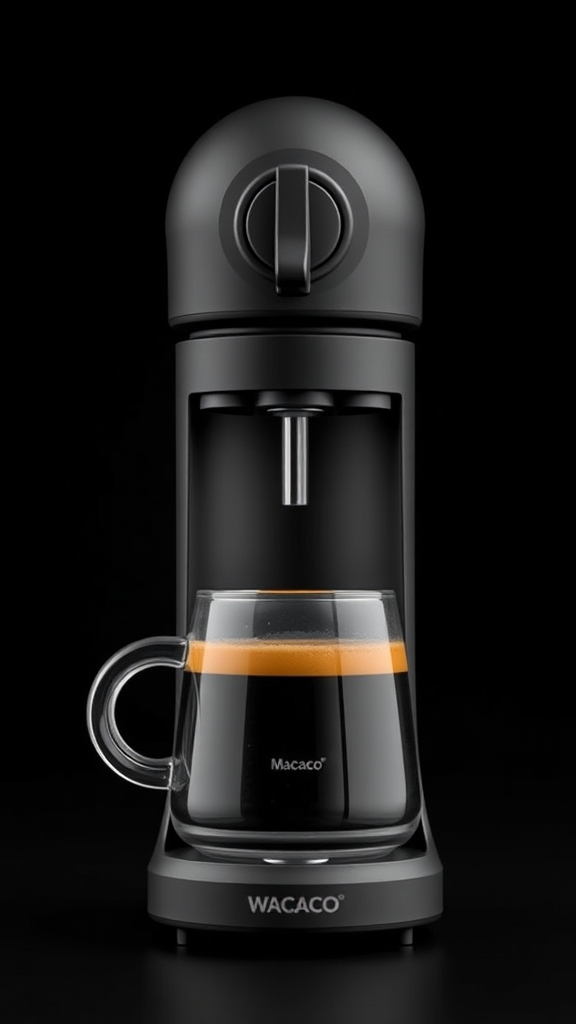 Wacaco Nanopresso: 18-Bar Manual Pump Coffee Maker, Matte Black Portable Design