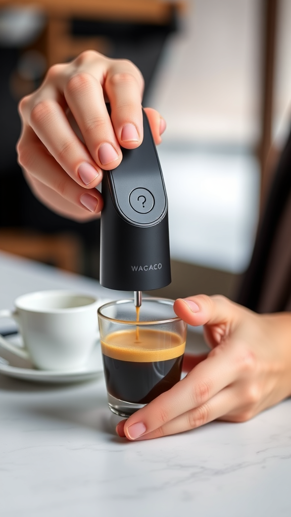 Wacaco Nanopresso: Battery-Free Handheld Espresso Maker, Lightweight Travel Tool