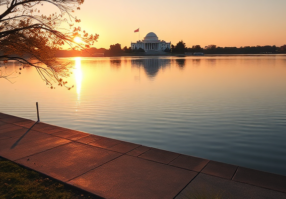 Washington mindful mornings: Savoring sunrise at the Tidal Basin without the crowds