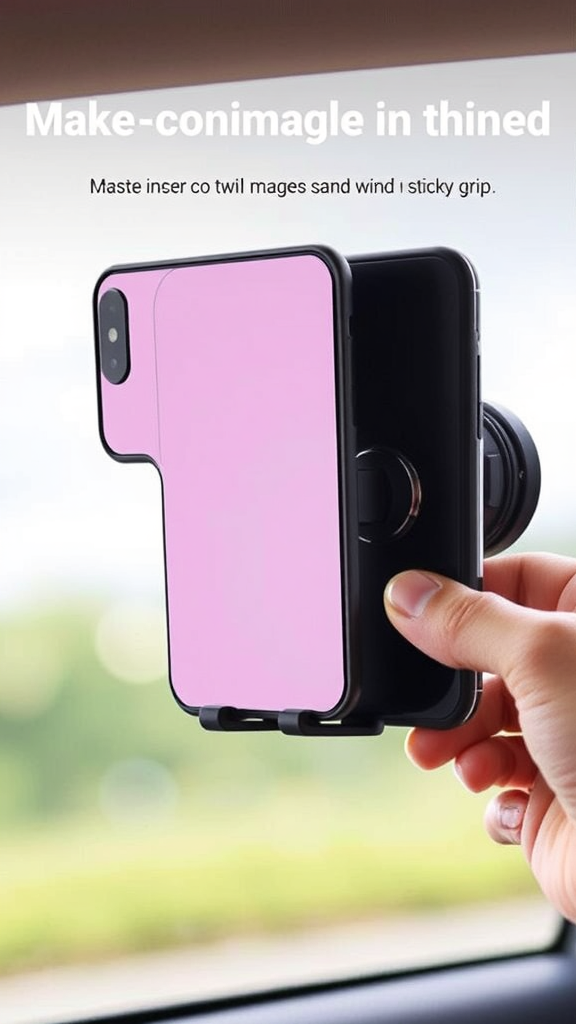amBand Magnetic Suction Mirror & Window Phone Holder – Double-Sided Sticky Grip