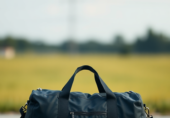 black duffle bag