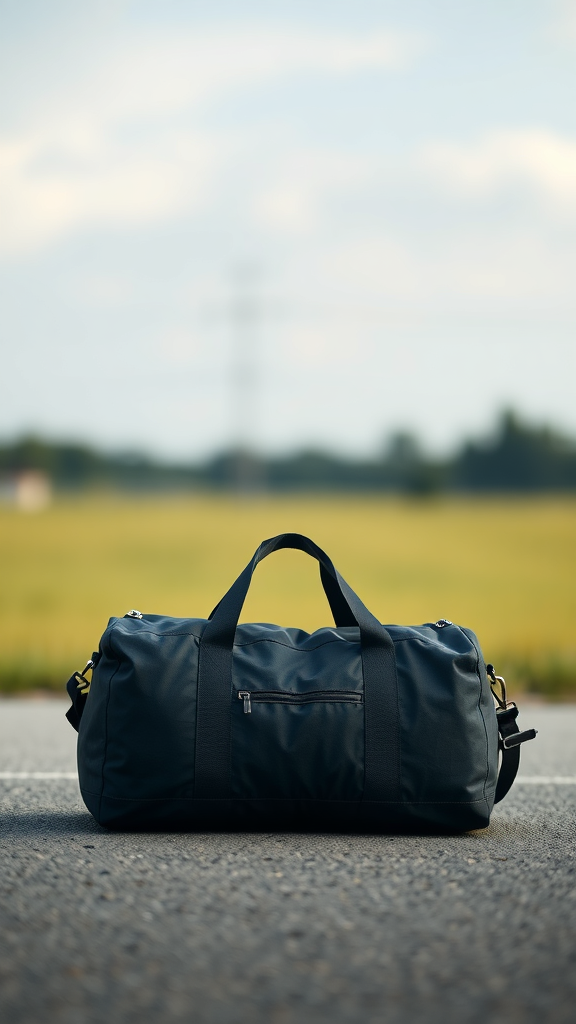 black duffle bag