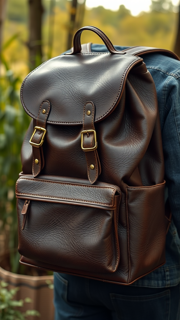 leather backpack