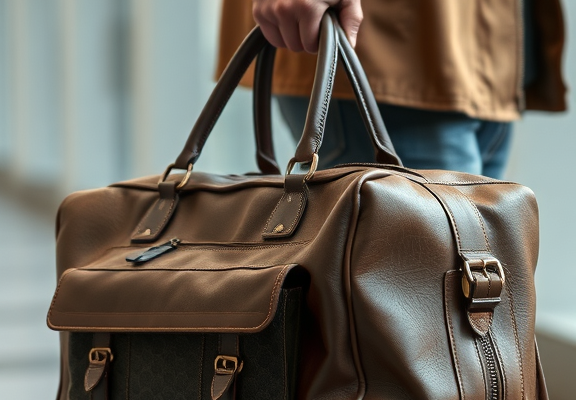 leather travel bag