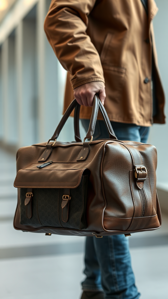 leather travel bag