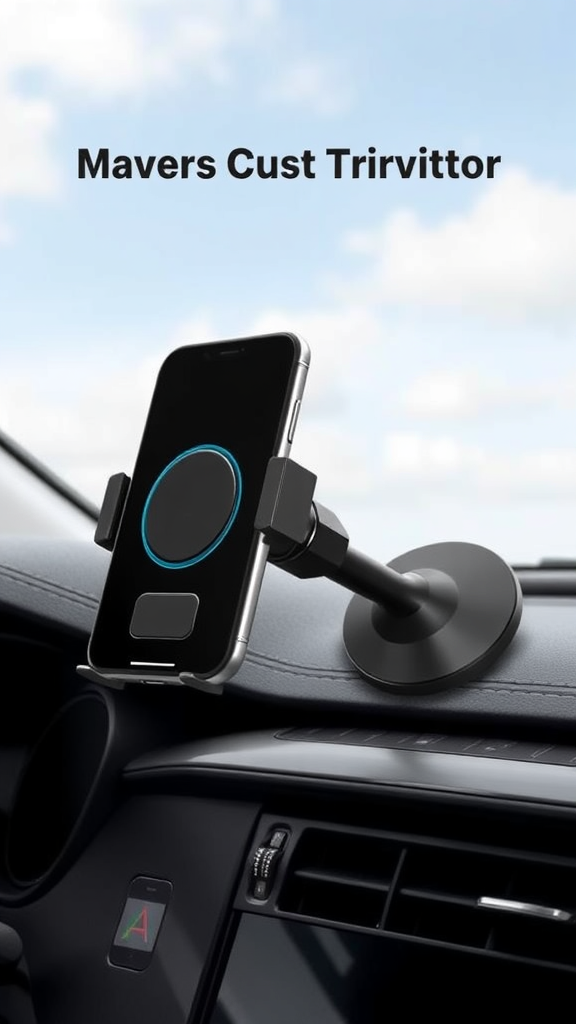 manchoose Upgraded 360° Vacuum Magnetic Car Phone Mount – Strong Suction Cup Holder