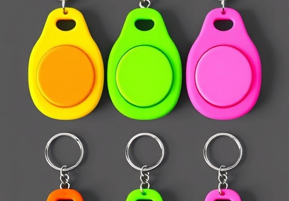 AirTag Holder 4 Pack for Kids – Silicone Keychain Cases for Apple GPS Trackers, Bright Colors