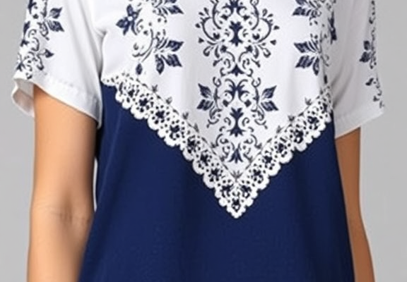 Bliwov Women’s Eyelet Embroidery Tee – Curved Hem Short Sleeve Trendy Summer Top