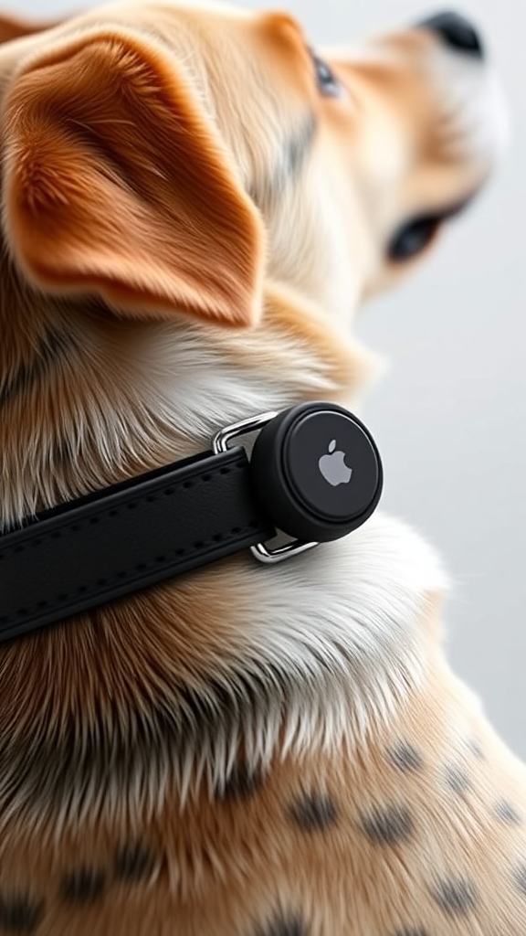 GOCII AirTag Collar 2 Pack – Waterproof Silicone Case for Apple AirTag on Dog Collars (Black)
