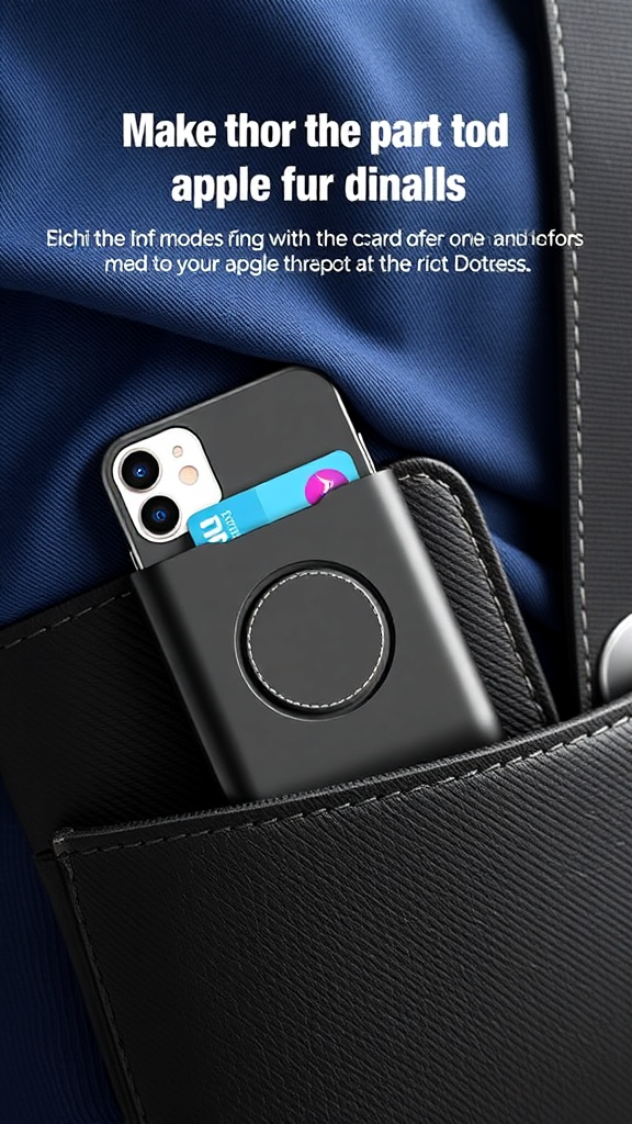 GOCII AirTag Wallet Holder 2 Pack – Ultra Thin Card Case for Apple AirTag in Purse or Wallet