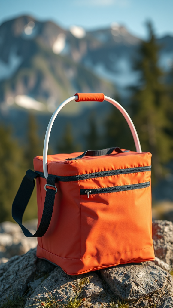 👉 Grab an ultralight soft cooler or soft-side cooler with shoulder strap; they weigh under 2 lbs and fold flat when empty.