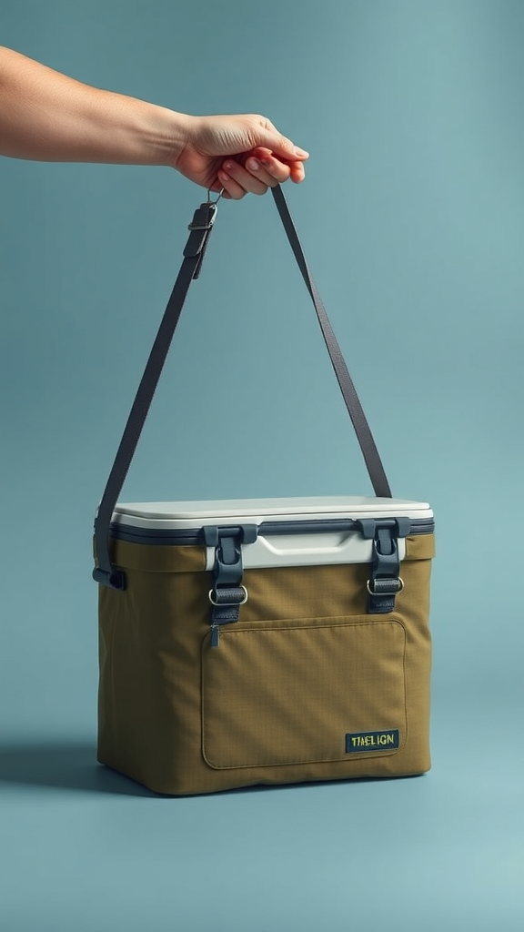👉 Grab an ultralight soft cooler or soft-side cooler with shoulder strap; they weigh under 2 lbs and fold flat when empty.