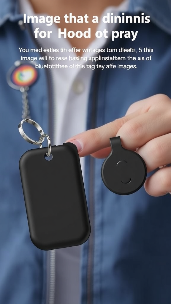 QCOQ Air Tracker Tags 4 Pack – Black Bluetooth Trackers for Apple Find My with Keychain Case