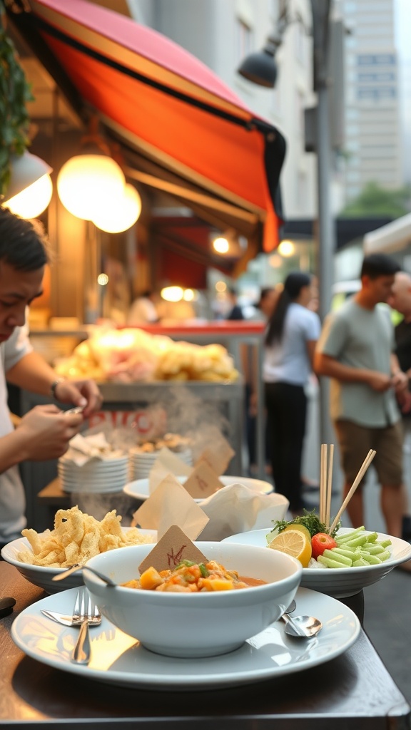 Street food vs. fine dining in Singapore