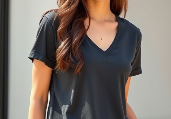 WIHOLL Women’s Short Sleeve V-Neck – Basic Casual Summer Top 2025